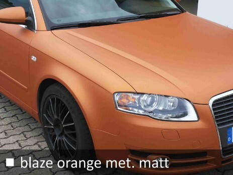 Folierung in blaze orange met. matt Carwrapping in orange metallic matt