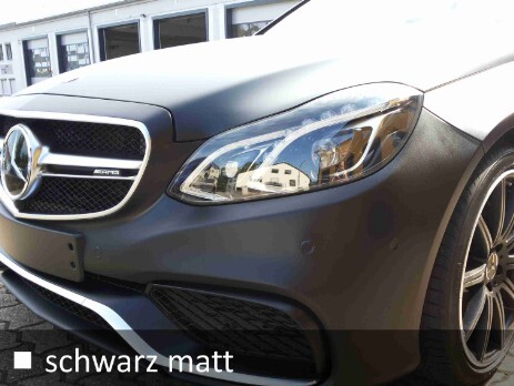 schwarz matt Mercedes folierung E-Klasse black matt